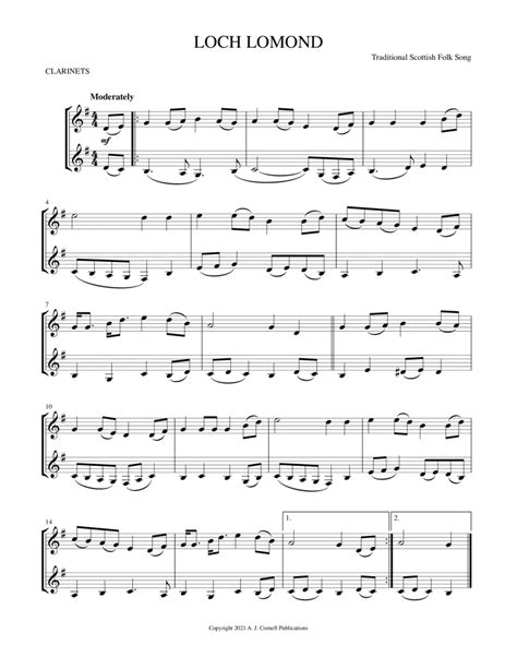 Loch Lomond - For Clarinet Choir
